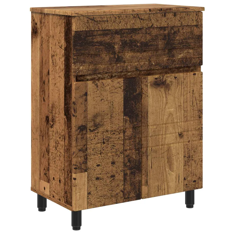 Unité de vanité de salle de bain Bois ancien 60 x 35 x 80 cm - 2