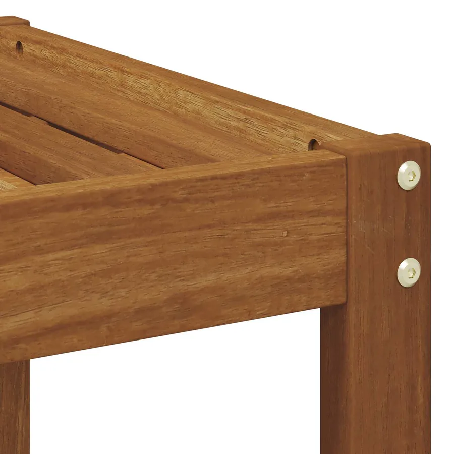 Banc de jardin Naturel 79 x 43 x 37 cm Bois d'Acacia Massif - 7