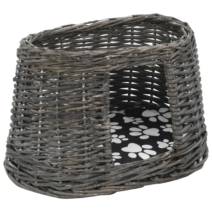 Jeu de panier pour chats 3 pcs avec coussins Gris 47x34x60 cm - 8