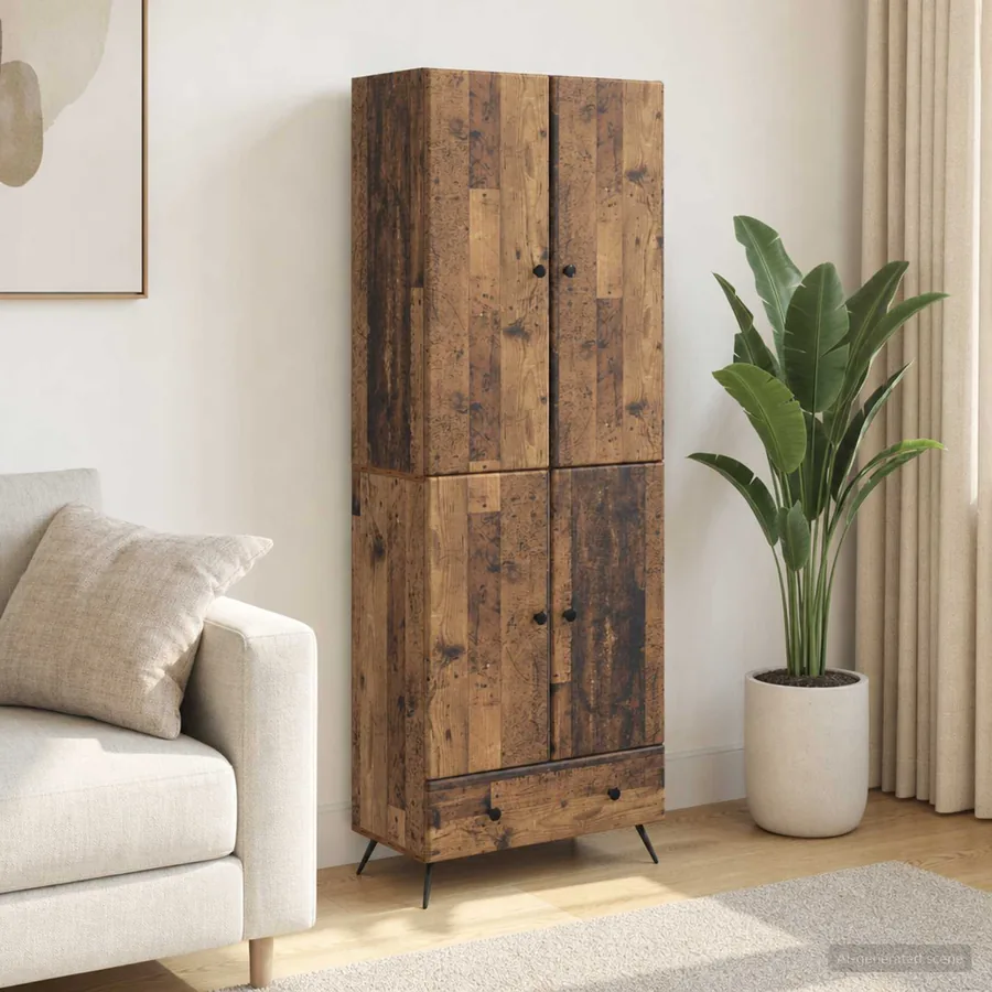 Ensemble de Meubles 2 pcs Bois ancien Bois d'ingénierie