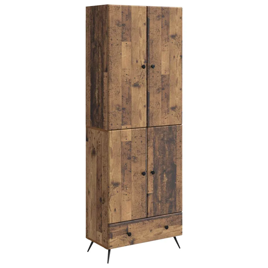 Ensemble de Meubles 2 pcs Bois ancien Bois d'ingénierie - 2