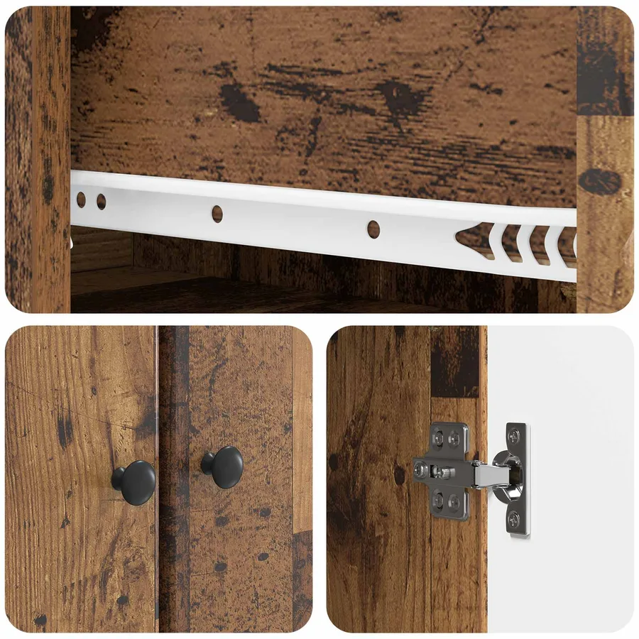 Ensemble de Meubles 2 pcs Bois ancien Bois d'ingénierie - 8