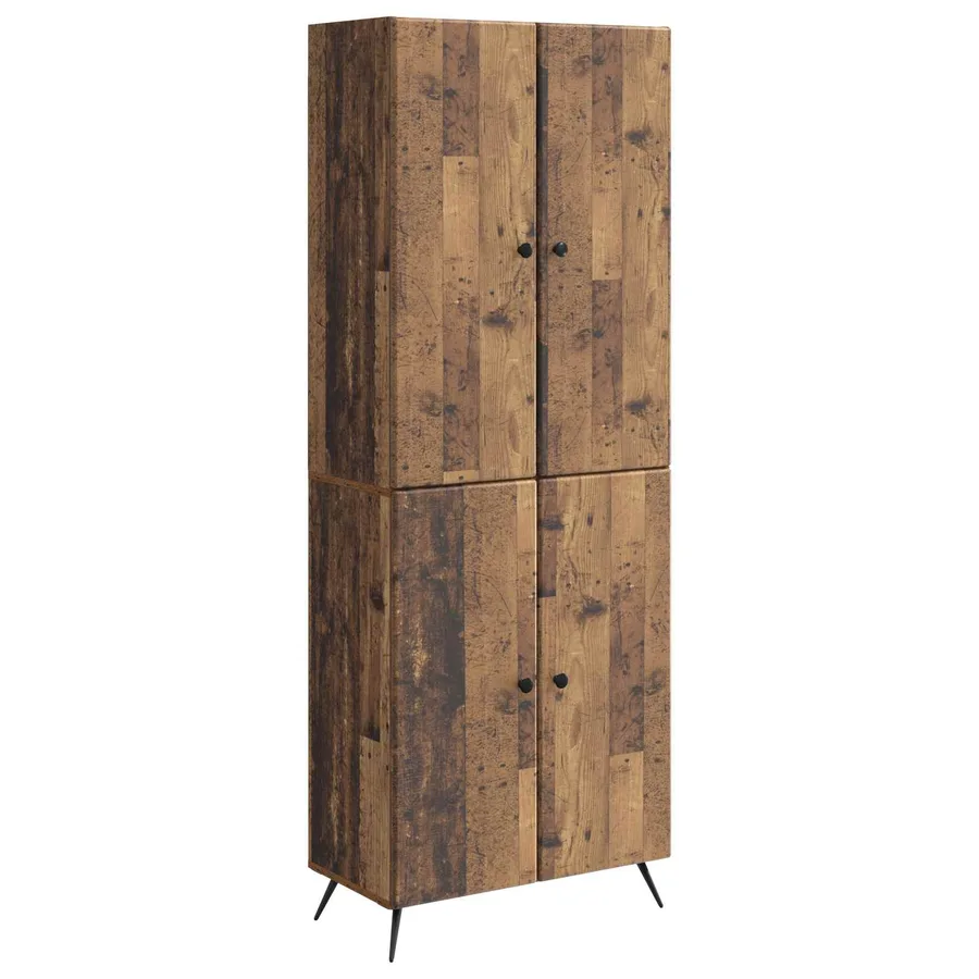Ensemble de Meubles 2 pcs Bois ancien Bois d'ingénierie - 2