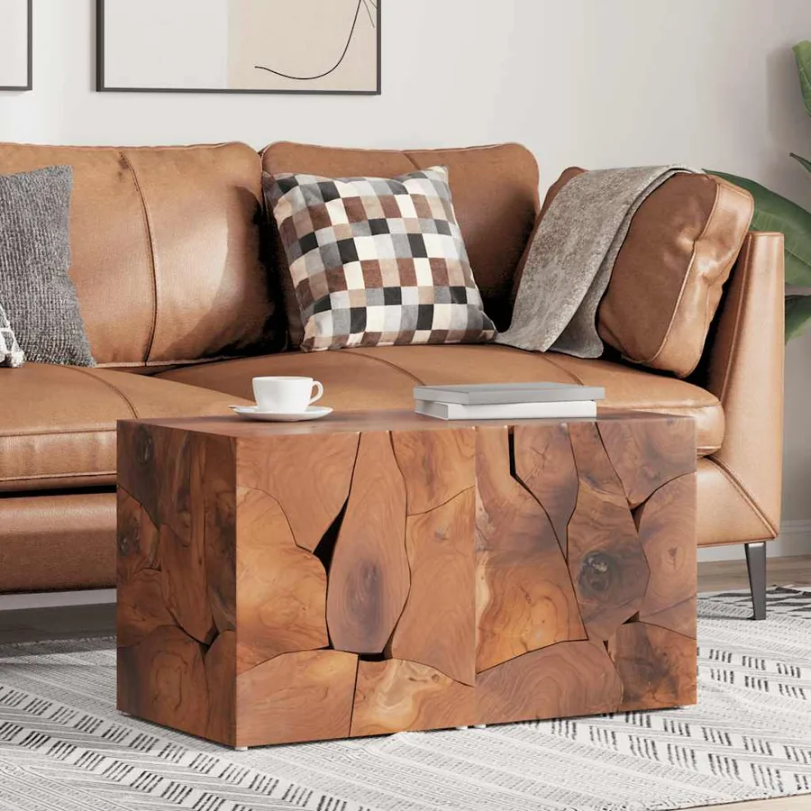 Tabourets 2 pcs marron 40x40x45 cm bois de teck massif