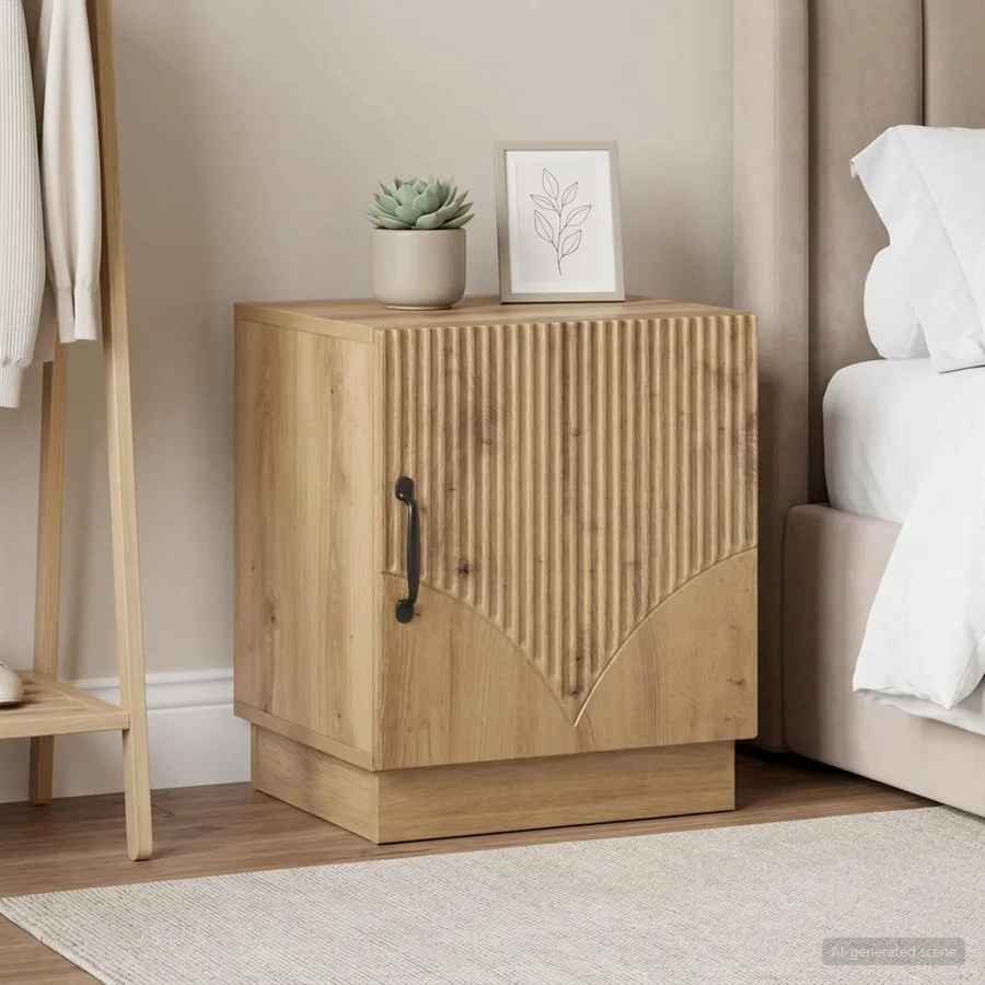 Table de chevet 2 pc Chêne artisanal 43 x 34,5 x 47 cm - 4