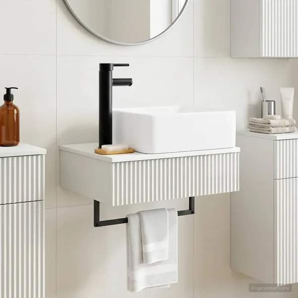 Basin de lavage mural Blanc brillant 50 x 41 x 39 cm