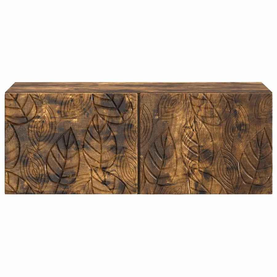 Meuble TV mural 78,5 x 31 cm Chêne fumé Bois d'ingénierie - 5