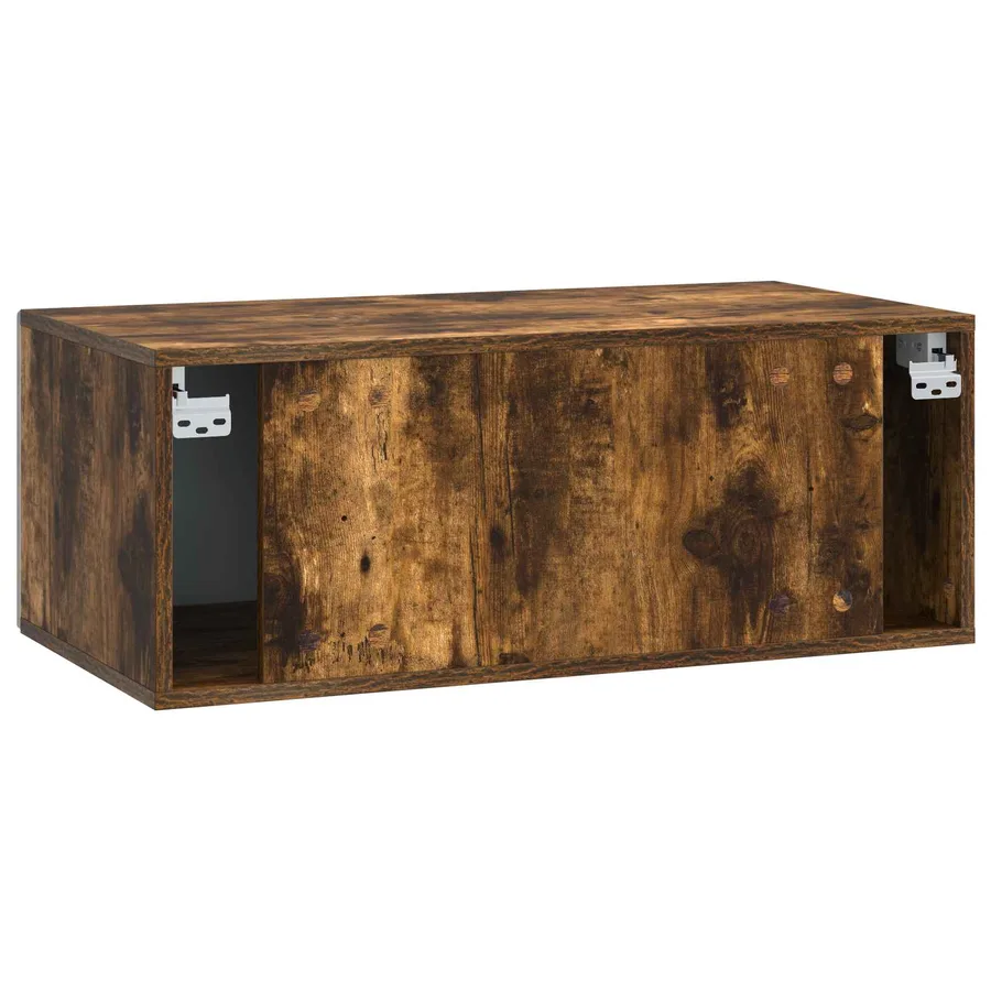 Meuble TV mural 78,5 x 31 cm Chêne fumé Bois d'ingénierie - 7
