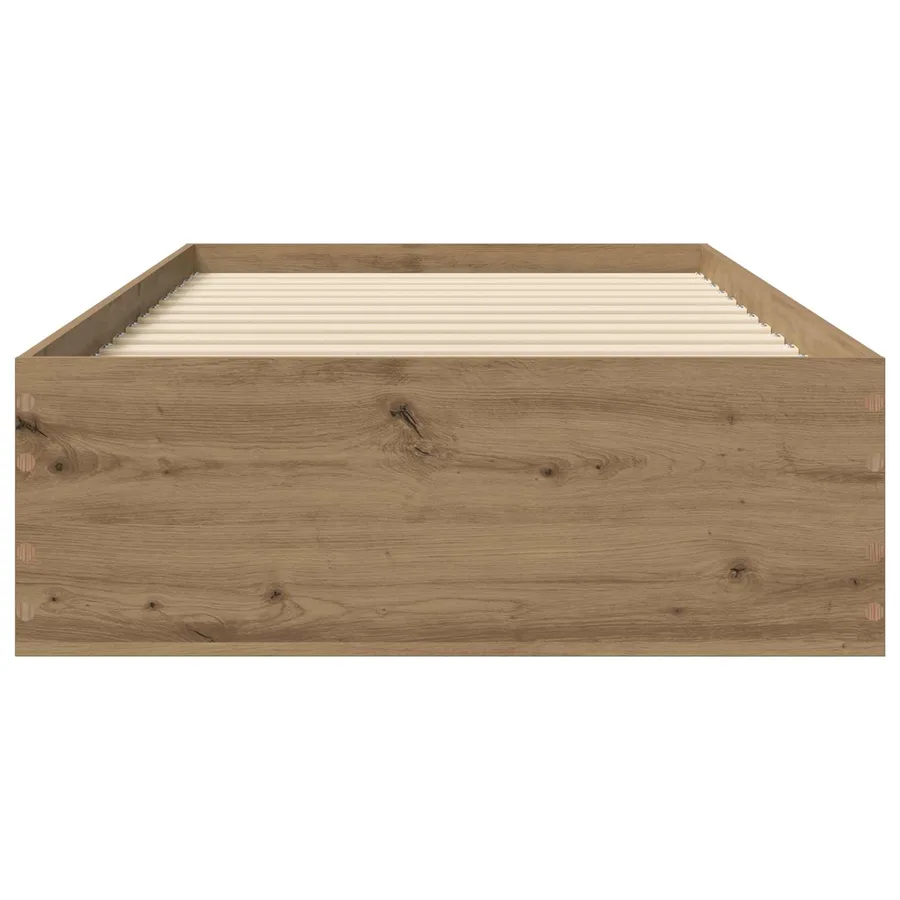 Cadre de lit avec tiroir Chêne artisanal Bois d'ingénierie - 3