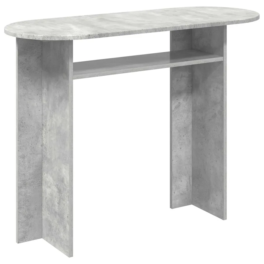 Table console Gris béton 100 x 39,5 x 75 cm Bois d'ingénierie - 2