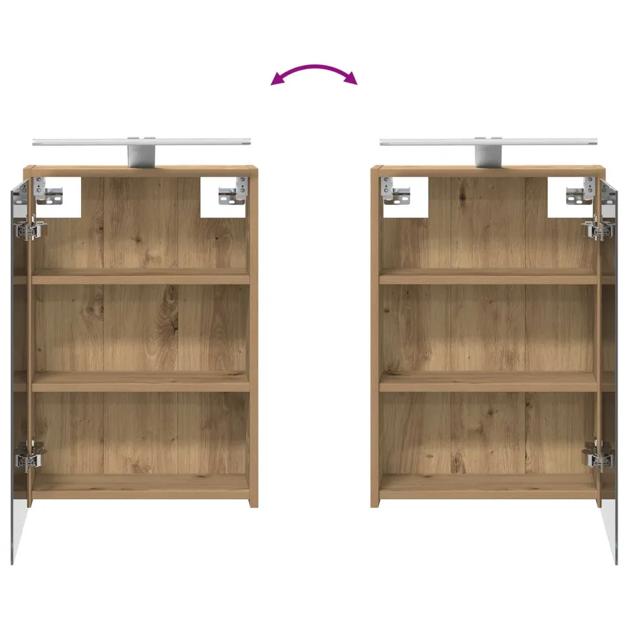 Ensemble d'armoire de salle de bain 4 pc Chêne artisanal - 11