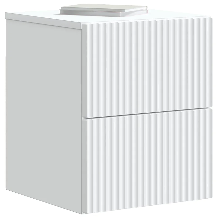 Cabinet de chevet mural avec tiroir Blanc 33 x 34,5 x 40 cm - 3