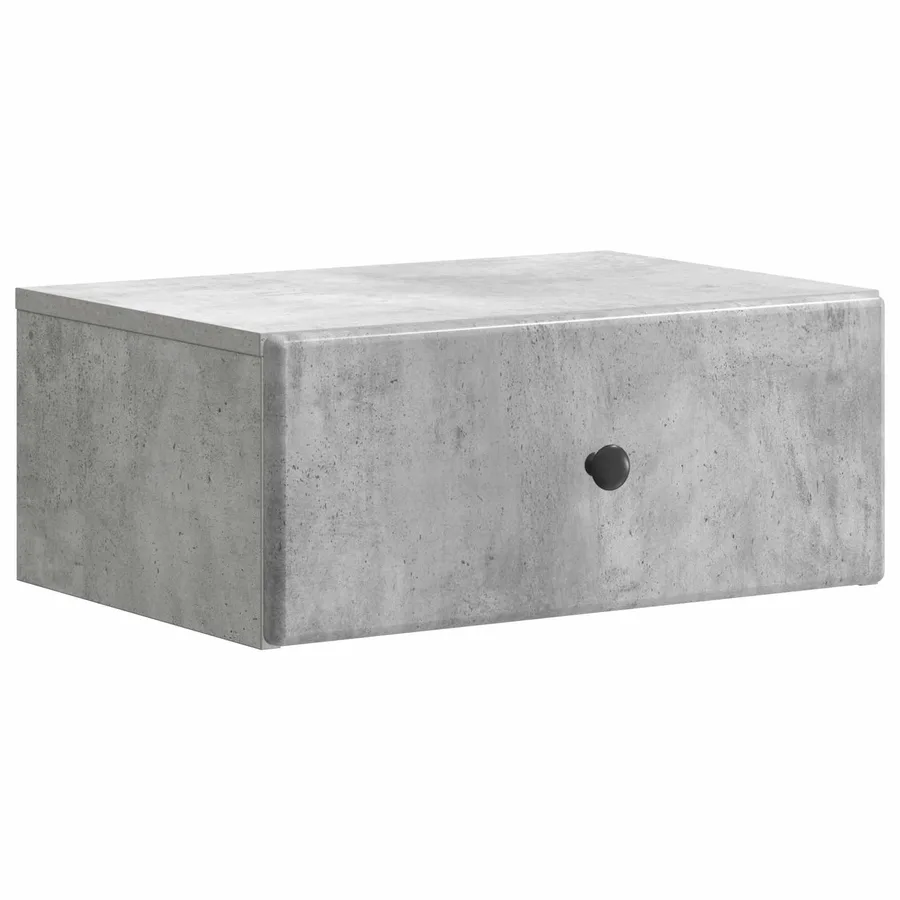 Cabinet de chevet mural 2 pcs Gris béton 49 x 34,5 x 20 cm - 5