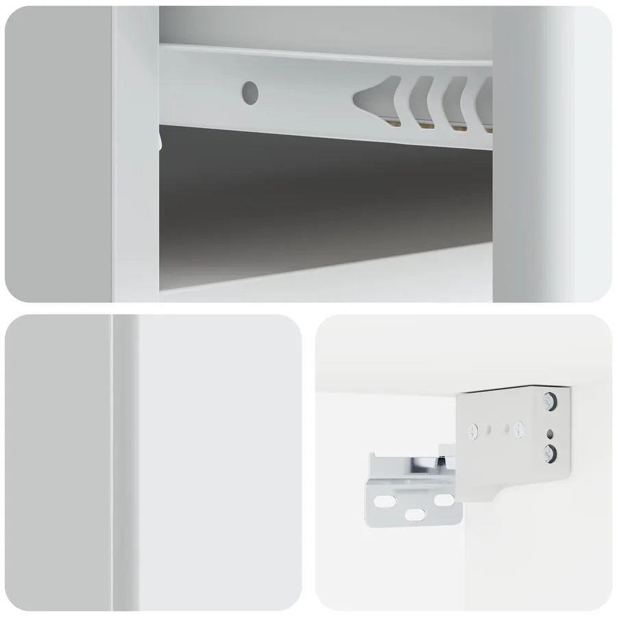 Cabinet de chevet mural 2 pcs Blanc 49 x 34,5 x 20 cm - 11
