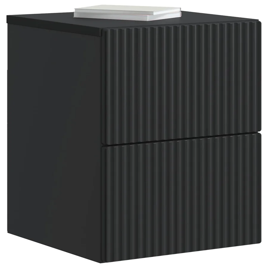 Cabinet de chevet mural avec tiroir Noir 33 x 34,5 x 40 cm - 3