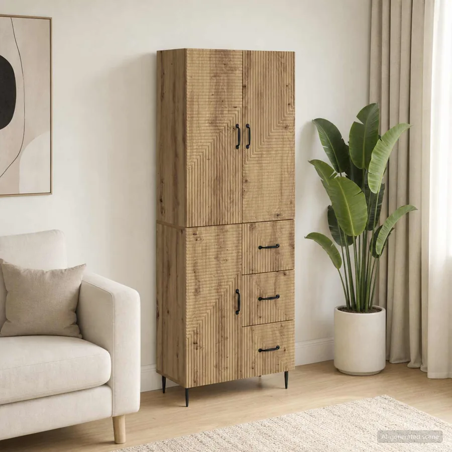 Ensemble de Meubles 2 pc Chêne artisanal Bois d'ingénierie