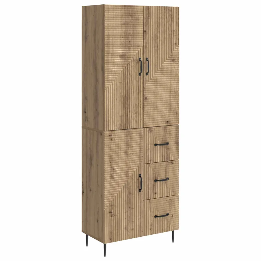 Ensemble de Meubles 2 pc Chêne artisanal Bois d'ingénierie - 2