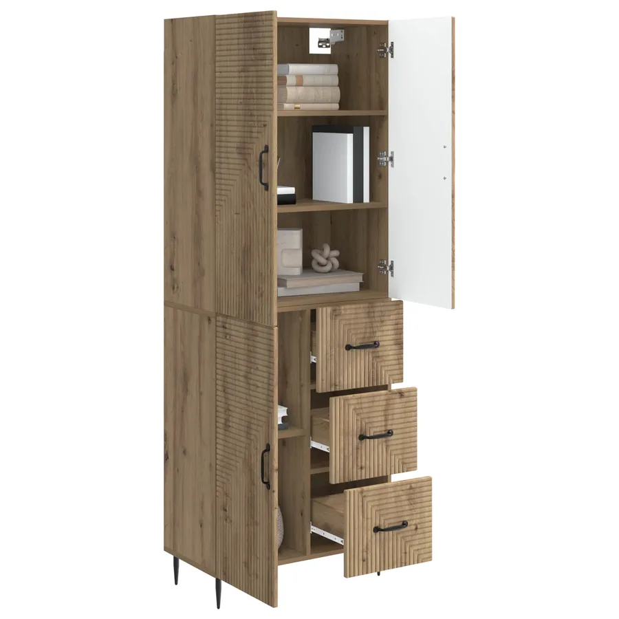 Ensemble de Meubles 2 pc Chêne artisanal Bois d'ingénierie - 3