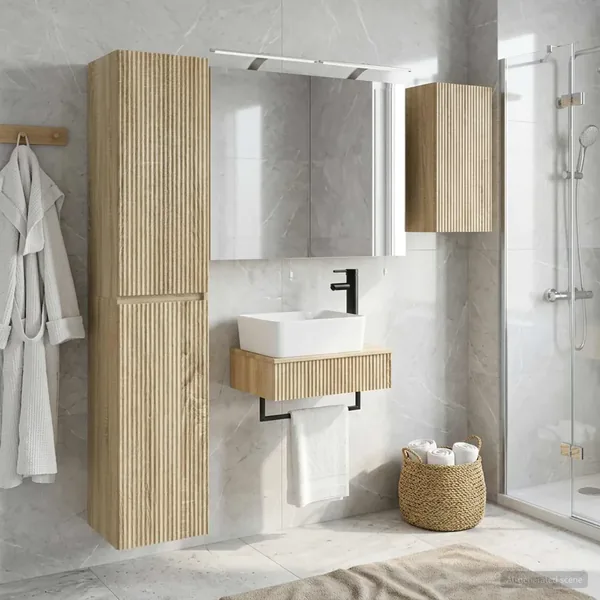 Ensemble de mobilier de salle de bain 5 pcs Chêne Sonoma