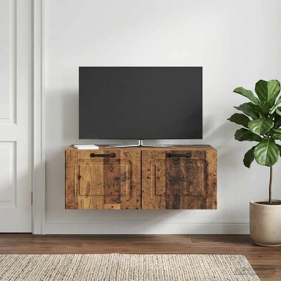 Meuble TV mural Bois ancien 78,5 x 41 x 30 cm Bois d'ingénierie - 4