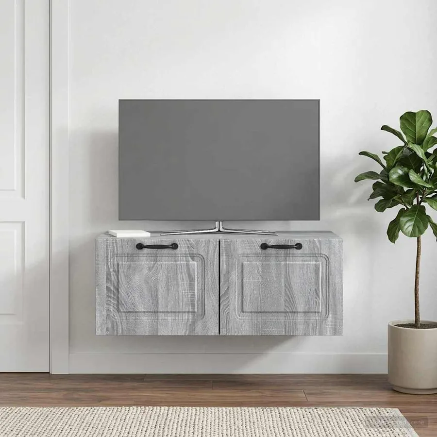 Meuble TV mural Sonoma gris 78,5 x 41 x 30 cm Bois d'ingénierie