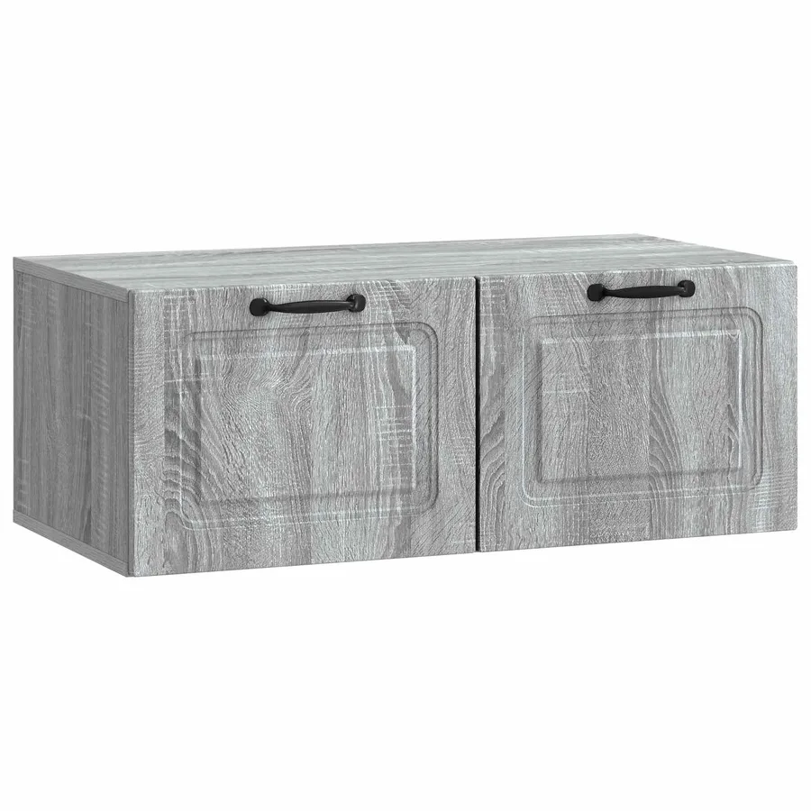 Meuble TV mural Sonoma gris 78,5 x 41 x 30 cm Bois d'ingénierie - 2