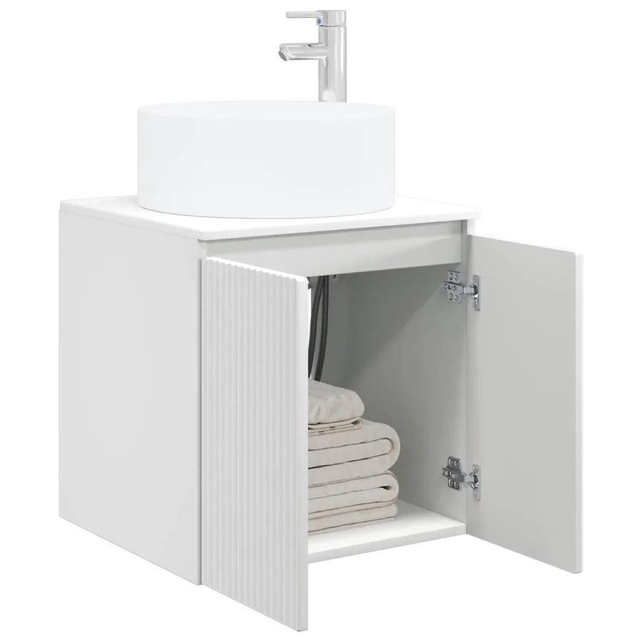 Meuble de lavabo mural Blanc 49,5 x 44,5 x 65,5 cm - 3