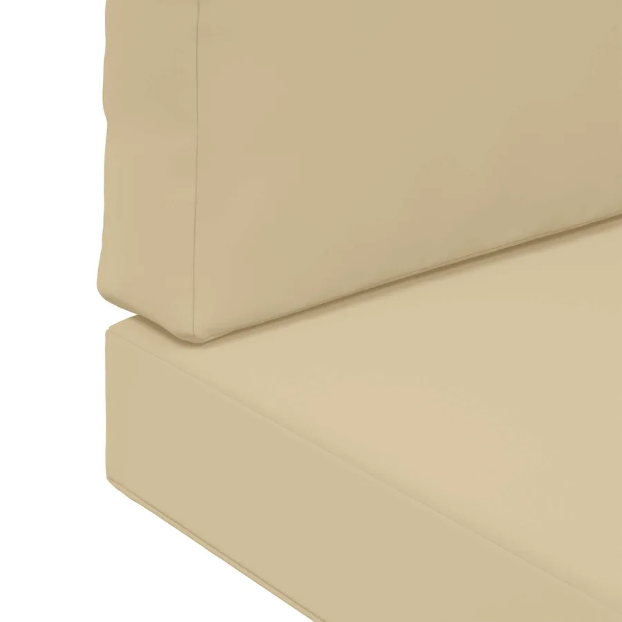 Coussin de canapé d'extérieur 2 pcs Beige Polyester - 9