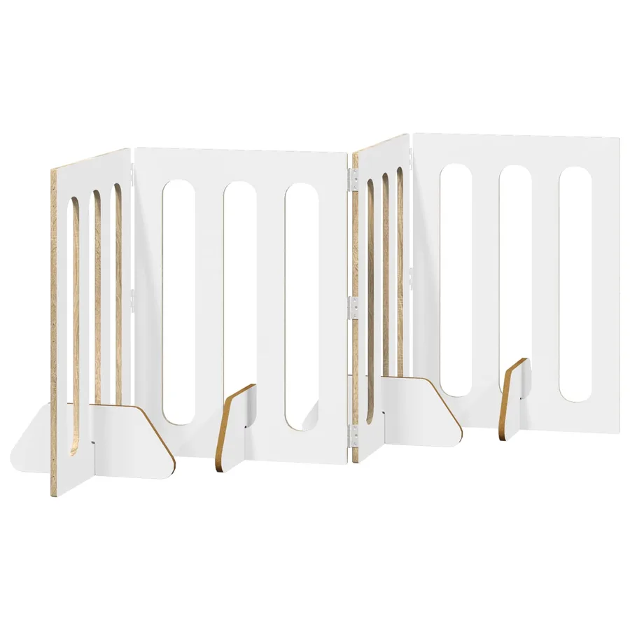 Clôture pliable pour animaux 4 pcs Chêne Sonoma - 5