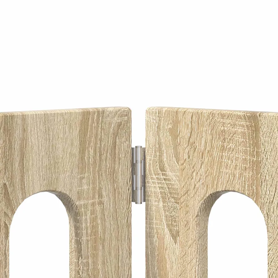 Clôture pliable pour animaux 4 pcs Chêne Sonoma - 6
