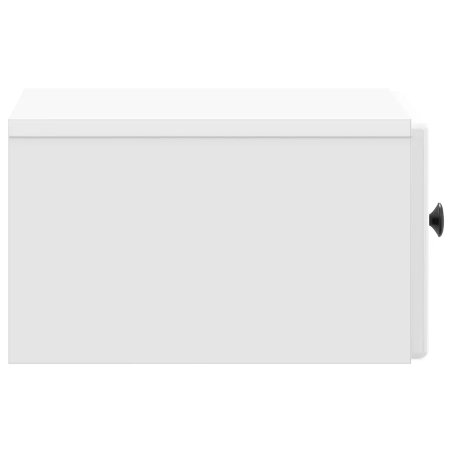 Cabinet de chevet mural Blanc brillant 34,5 x 33 x 20 cm - 6