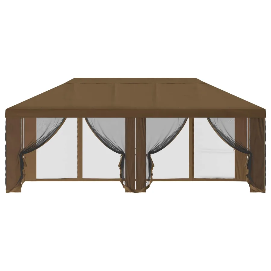 Housse de tonnelle avec murs latéraux 6 x 3 m Taupe Polyester - 5