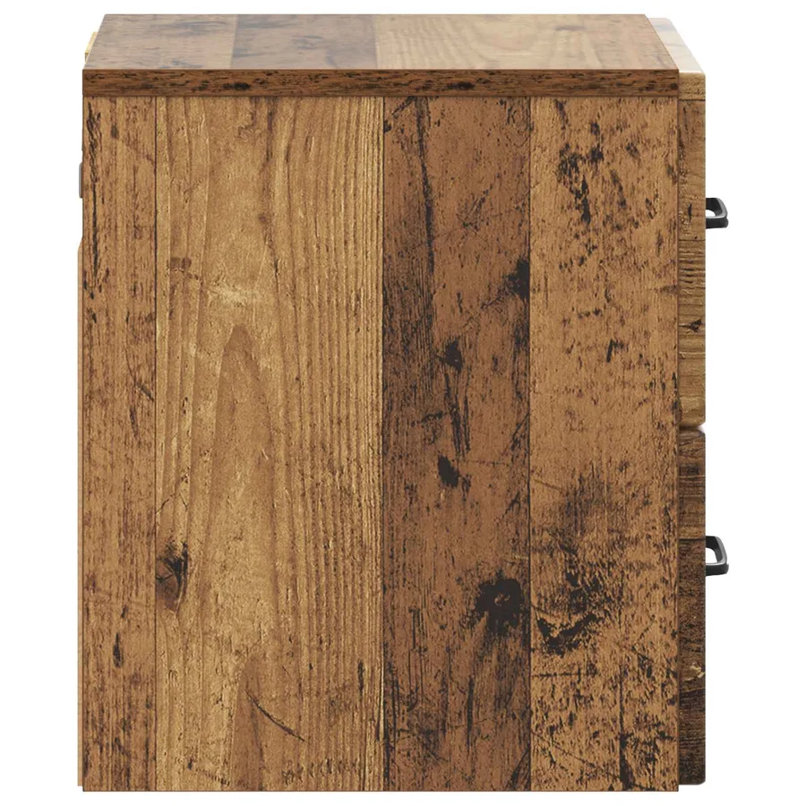Cabinet de chevet mural Bois ancien 34,5 x 33 x 40 cm - 6