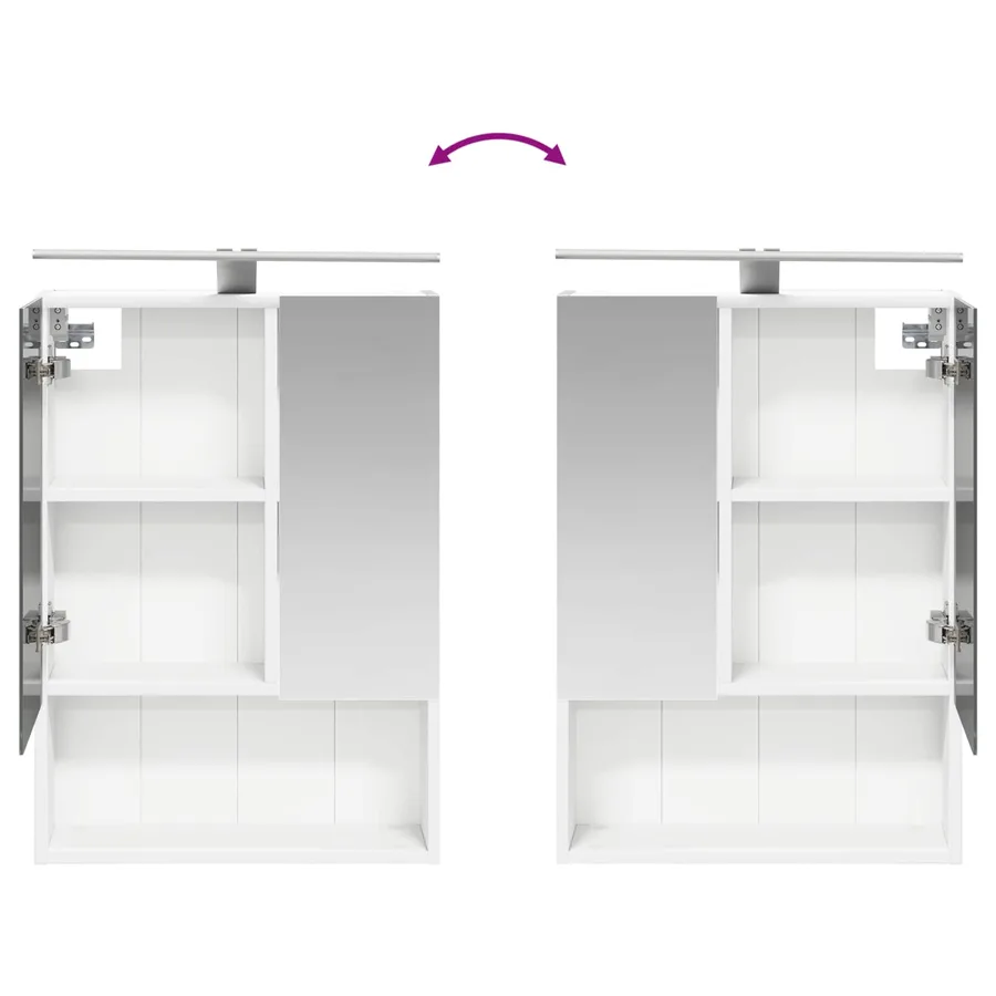 Ensemble d'armoire de salle de bain 5 pcs Blanc - 12