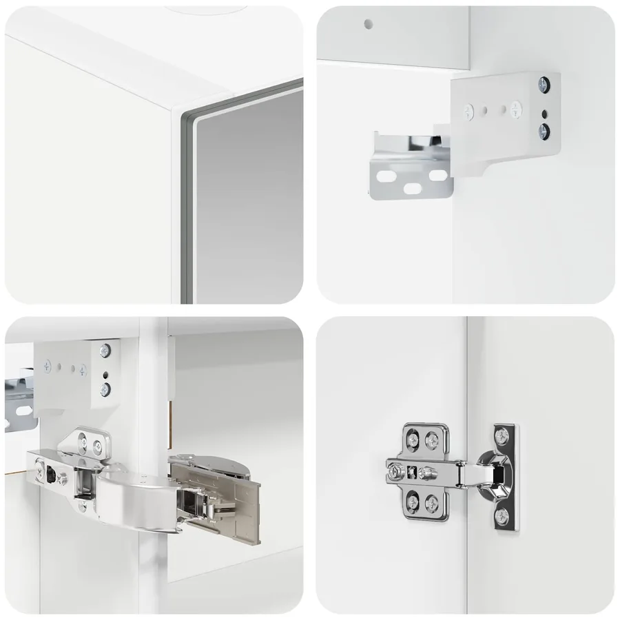 Ensemble d'armoire de salle de bain 5 pcs Blanc - 9