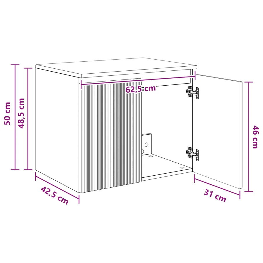 Cabinet de Salle de Bain Mural Blanc brillant - 8