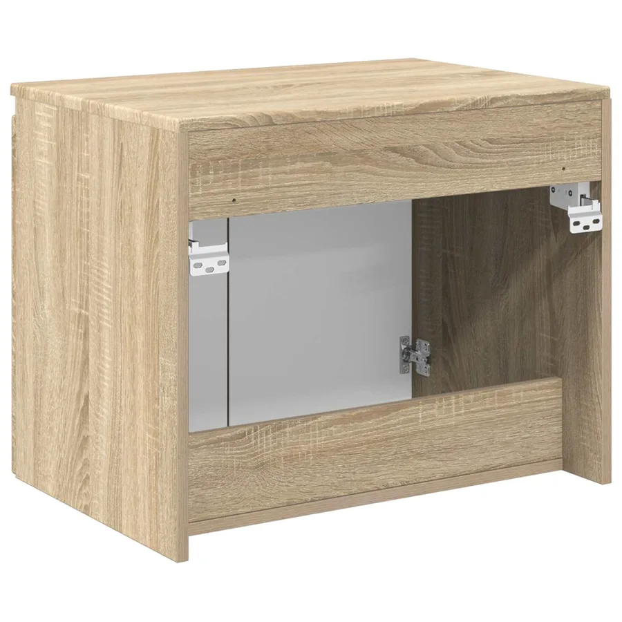 Cabinet de Salle de Bain Mural Chêne Sonoma 62,5 x 44,5 x 50 cm - 5