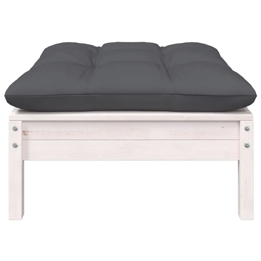 Salon de jardin 7 pcs avec coussins bois de pin massif - 5