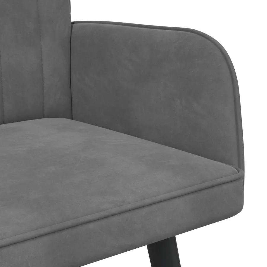 Sofa 2 places Gris foncé 115 x 61 x 87 cm Velours - 7
