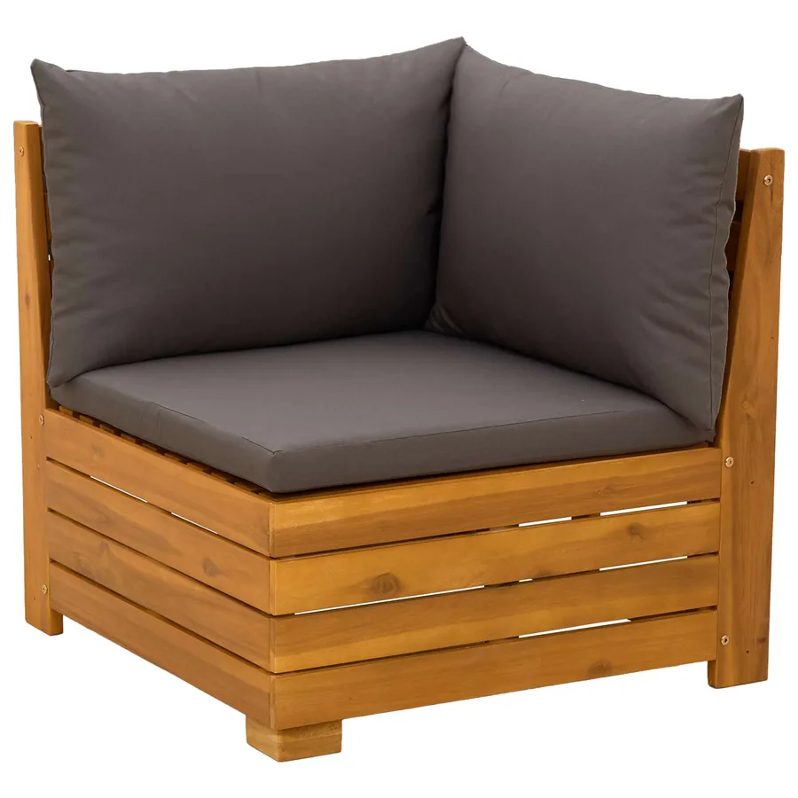 Ensemble de canapés d'extérieur avec coussin 3 Pièce Marron - 4