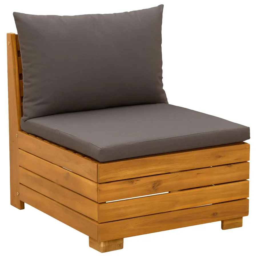 Ensemble de canapés d'extérieur avec coussin 3 Pièce Marron - 5