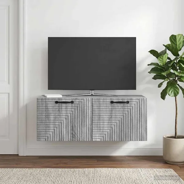 Meuble TV mural Sonoma gris 78,5 x 31 x 30 cm Bois d'ingénierie