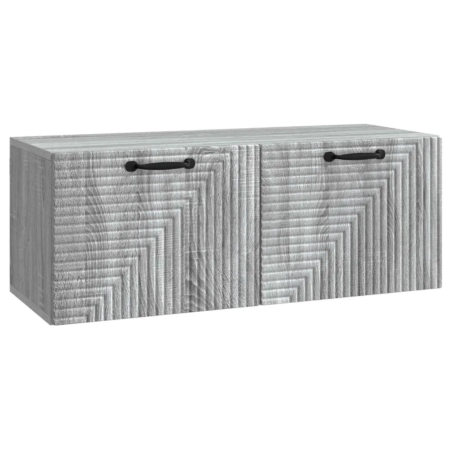 Meuble TV mural Sonoma gris 78,5 x 31 x 30 cm Bois d'ingénierie - 2