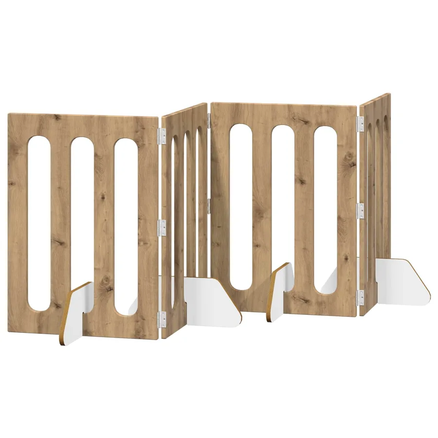 Clôture pliable pour animaux 4 pcs Chêne Artisanal - 2