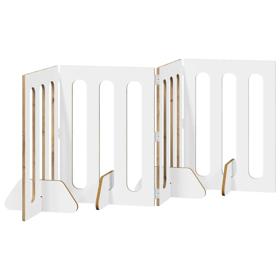 Clôture pliable pour animaux 4 pcs Chêne Artisanal - 5