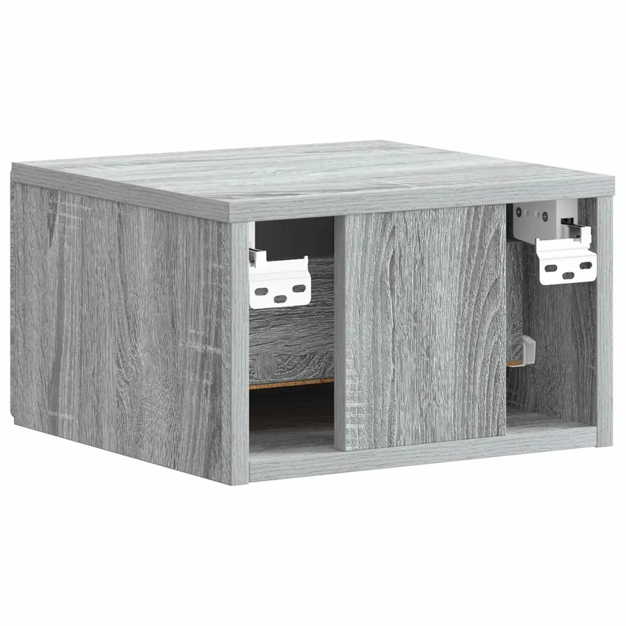 Cabinet de chevet mural 2 pcs Sonoma gris 34,5 x 33 x 20 cm - 9