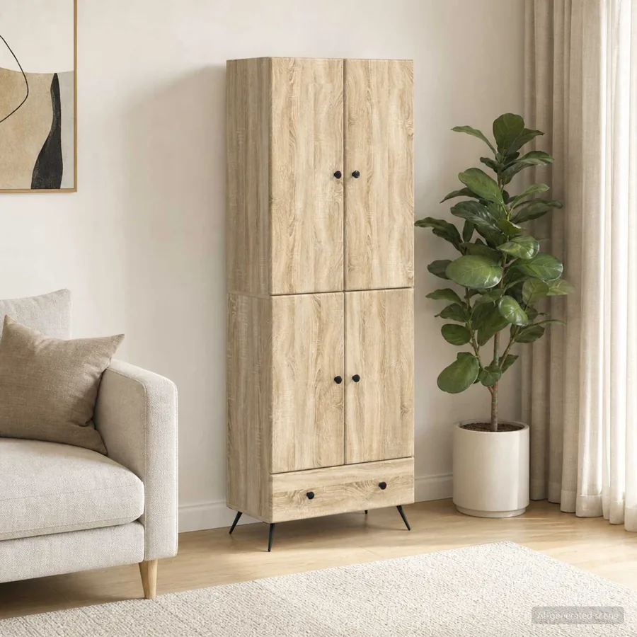 Ensemble de Meubles 2 pcs Chêne Sonoma Bois d'ingénierie