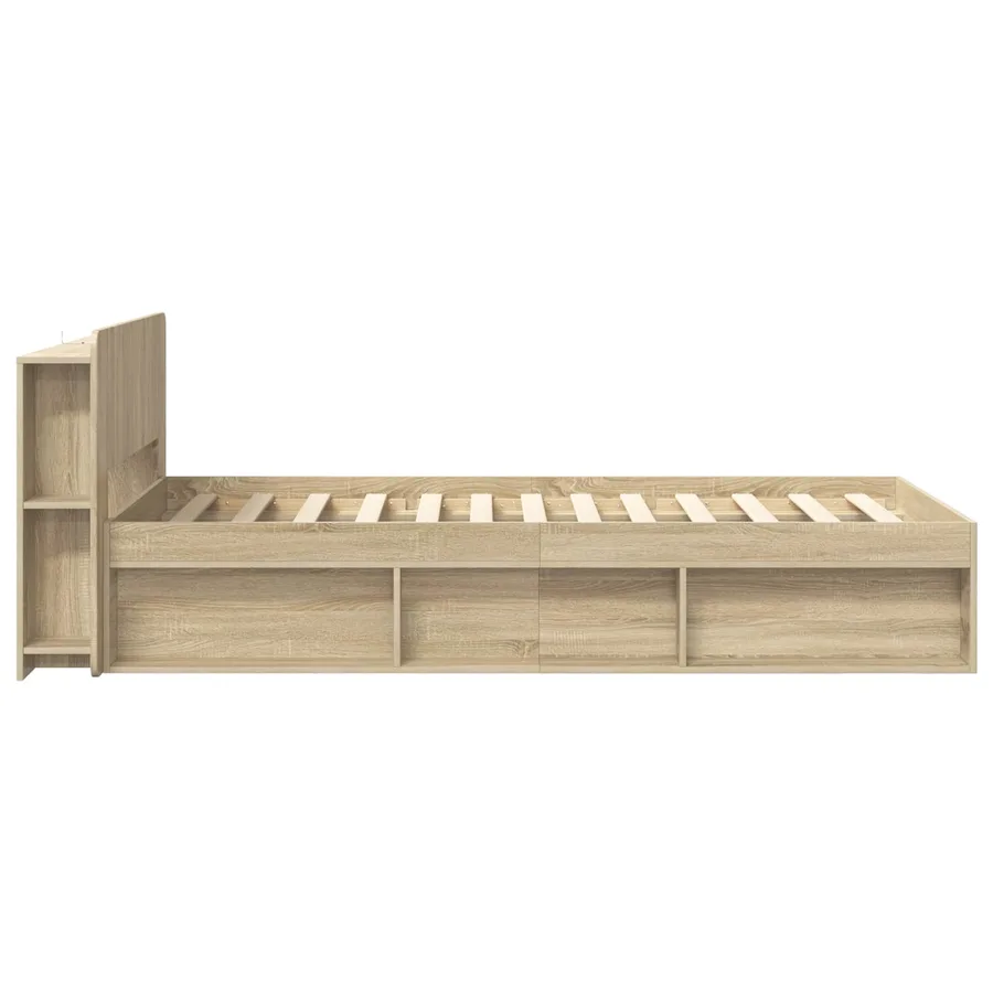 Cadre de lit avec rangement Chêne Sonoma 90 x 190 cm - 4