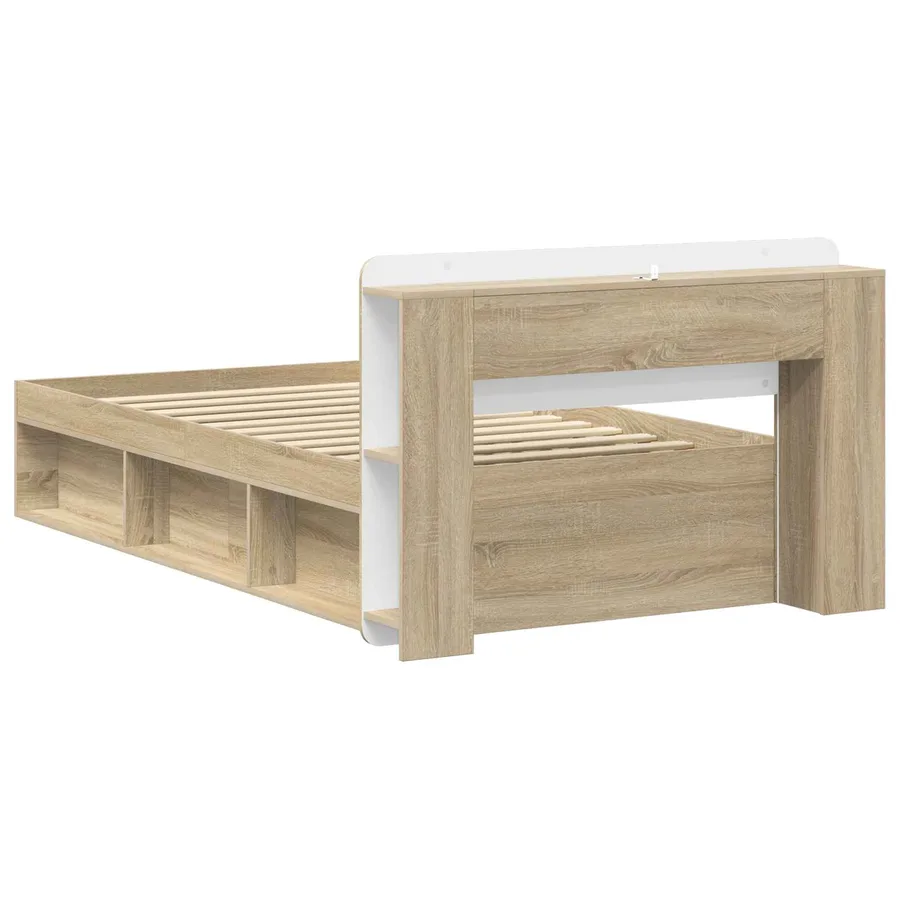 Cadre de lit avec rangement Chêne Sonoma 90 x 190 cm - 5