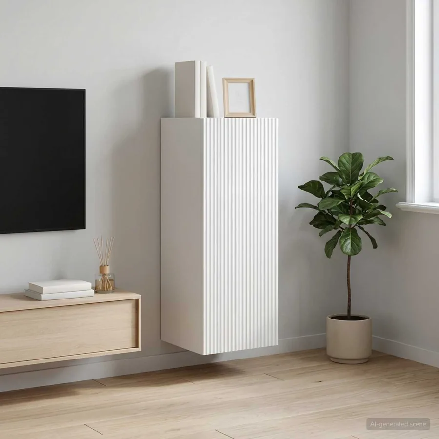 Armoire Murale Blanc brillant 33 x 34,5 x 90 cm